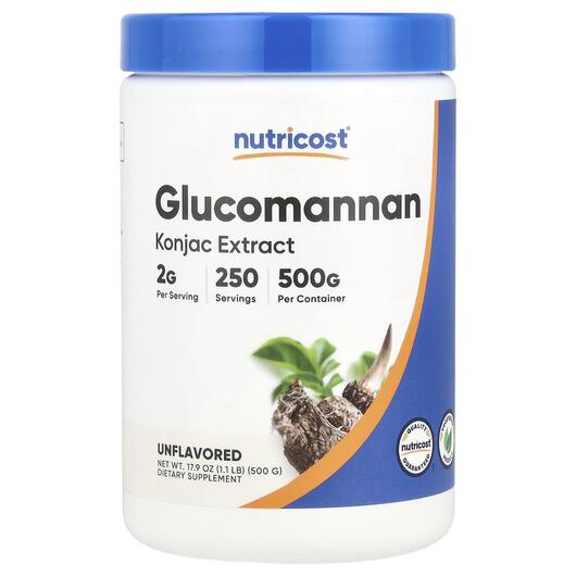 Основное фото товара Глюкоманнан, Glucomannan Konjac Extract Unflavored, 500 г