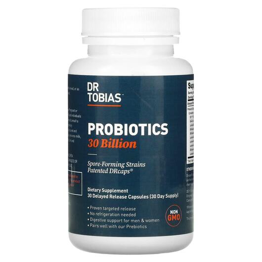 Основное фото товара Dr Tobias, Пробиотики, Probiotics 30 Billion, 30 капсул