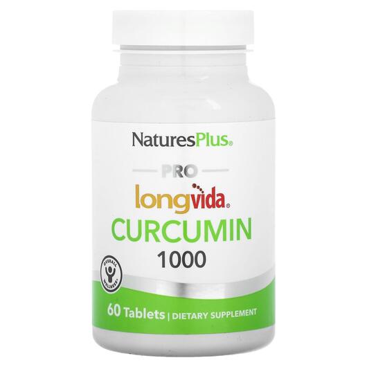 Основное фото товара Natures Plus, Куркумин, Pro Longvida Curcumin 1000, 60 таблеток