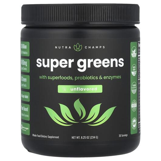 Основное фото товара Super Greens With Superfoods Probiotics & Enzymes, Суперфуд, 