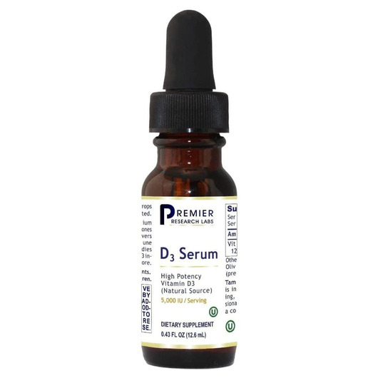 Основное фото товара Premier Research Labs, Витамин D3, D3 Serum, 12.6 мл