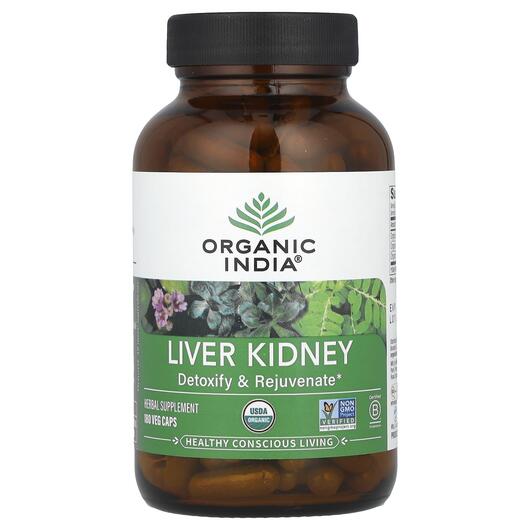 Основное фото товара Organic India, Поддержка почек, Liver Kidney, 180 капсул