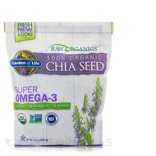 Основное фото товара Семена Чиа, Raw Organics 100% Organic Chia Seed, 340 г