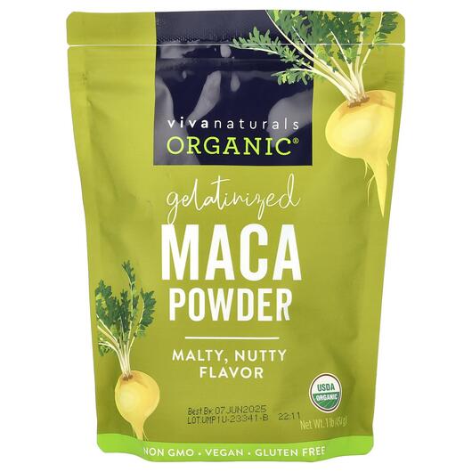 Основное фото товара Viva Naturals, Мака, Organic Gelatinized Maca Powder, 454 г