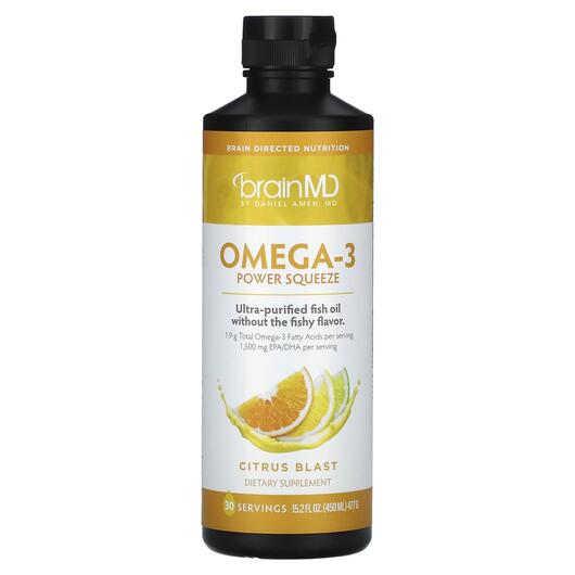 Основное фото товара BrainMD, Омега 3, Omega-3 Power Squeeze Citrus Blast, 477 г