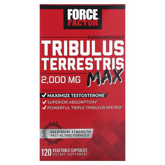 Основное фото товара Трибулус, Fundamentals Tribulus Terrestris Max 500 mg, 120 капсул