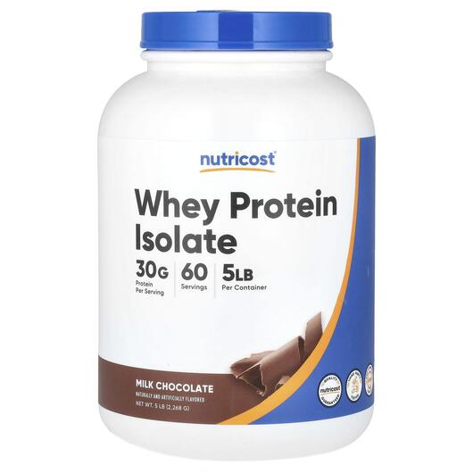 Основное фото товара Nutricost, Протеин, Whey Protein Isolate Milk Chocolate, 2268 г