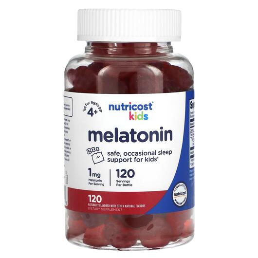 Основне фото товара Nutricost, Kids Melatonin Ages 4+ 1 mg, Мелатонін, 120 таблеток