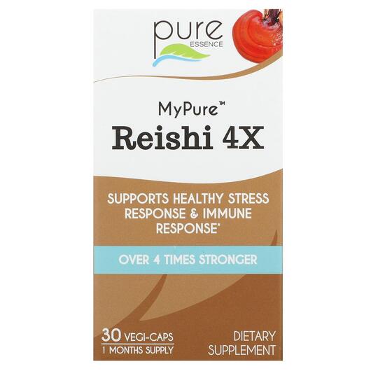 Основне фото товара Pure Essence, My Pure Reishi 4x, Гриби Рейші, 30 капсул