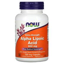 Альфа-ліпоєва кислота 600 мг Alpha Lipoic Acid NOW