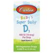 Фото товару Carlson, Baby's Super Daily D3 400 IU 10 mcg, Вітамін D3, 2.