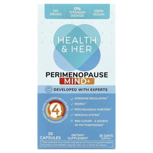 Основне фото товара Perimenopause Mind+, Підтримка менопаузи, 30 капсул