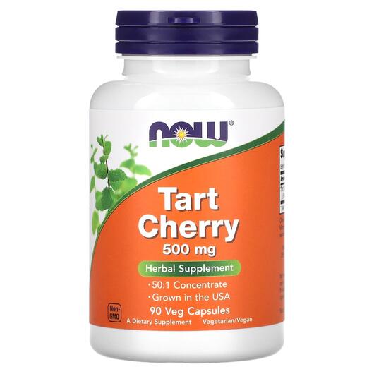 Основное фото товара NOW, Экстракт вишни 500 мг, Tart Cherry 500 mg, 90 капсул