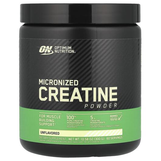 Основное фото товара Креатин, Micronized Creatine Powder Unflavored, 300 г