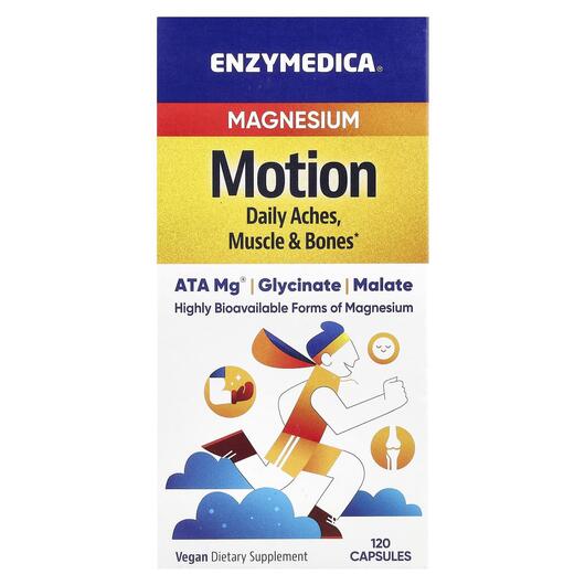 Основное фото товара Enzymedica, Магний Движение, Magnesium Motion, 120 капсул