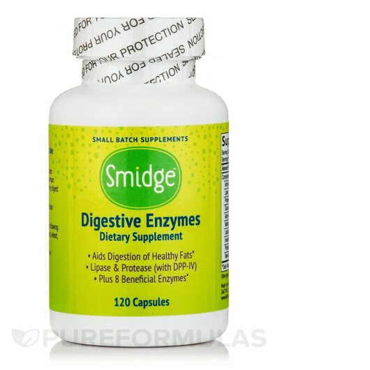Основное фото товара Smidge, Ферменты, Digestive Enzymes, 120 капсул