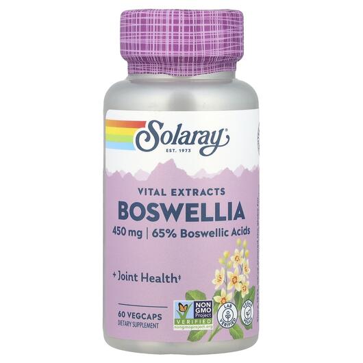 Основное фото товара Solaray, Босвеллия 450 мг, Boswellia 450 mg, 60 капсул