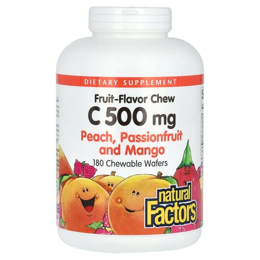 Основное фото товара Chew C 500 mg Peach Passionfruit, Витамин C Жевательный, 180 табл