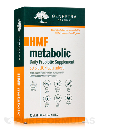 Основное фото товара Genestra, Жиросжигатели, HMF Metabolic 50 Billion CFU, 30 капсул