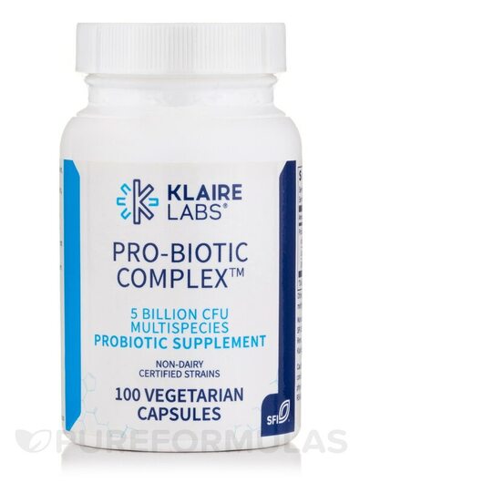 Основное фото товара Klaire Labs, Витамин C, Pro-Biotic Complex, 100 капсул