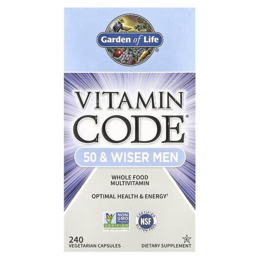 Основное фото товара Garden of Life, Витамины, Vitamin Code 50 & Wiser Men, 240 ка
