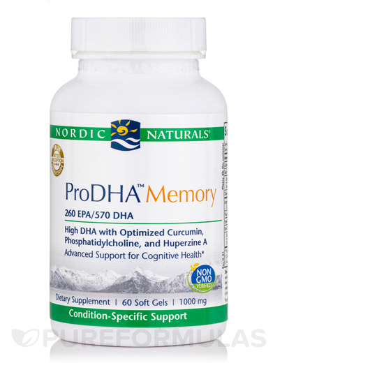 Основное фото товара Nordic Naturals, ДГК, ProDHA Memory 975 mg, 60 капсул