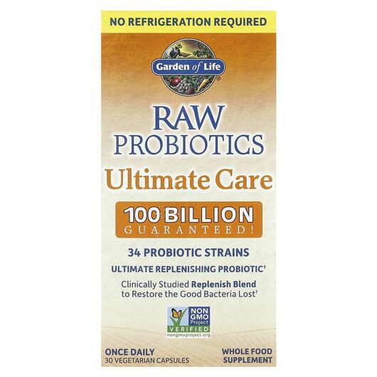 Основное фото товара Пробиотики, RAW Probiotics Ultimate Care, 30 капсул