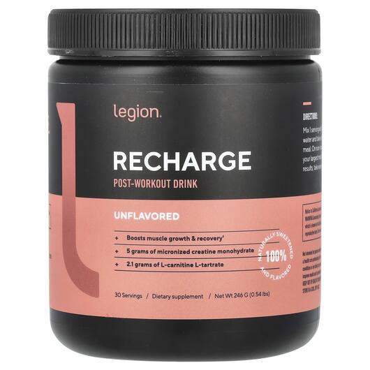 Основное фото товара Поствокраут, Recharge Post-Workout Drink Unflavored, 246 г