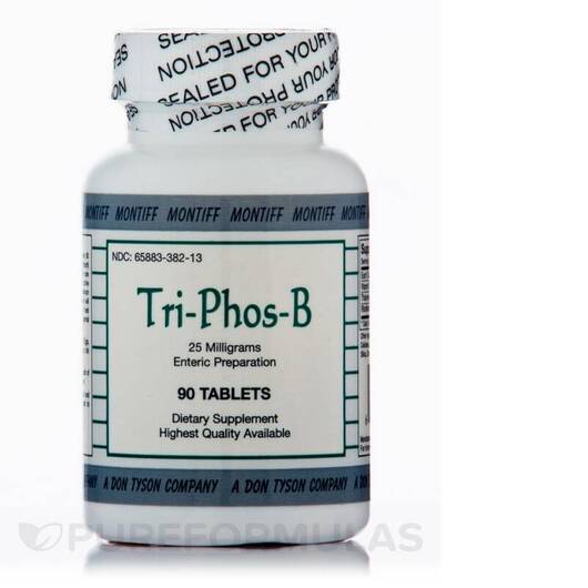 Основное фото товара Montiff, Витамин B6 Пиридоксин, Tri-Phos-B 25 mg, 90 таблеток