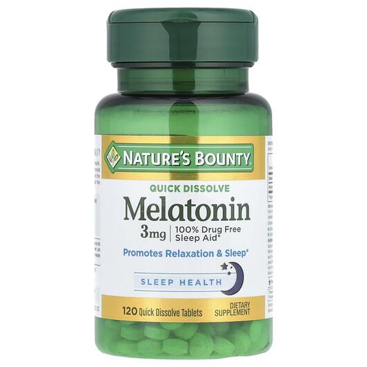 Основное фото товара Мелатонин 3 мг Вишневя, Melatonin 3 mg Cherry, 120 таблеток