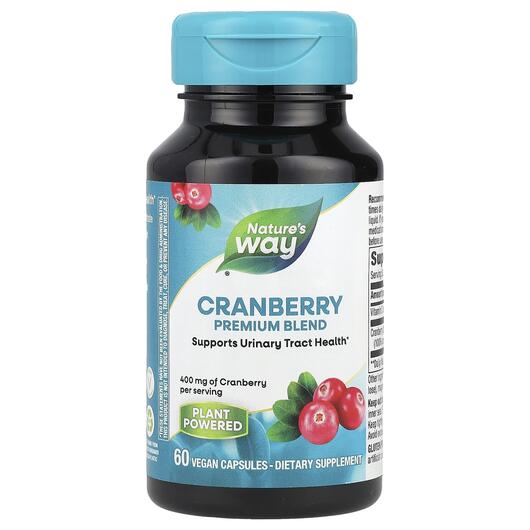 Основное фото товара Nature's Way, Клюква, Premium Blend Cranberry 400 mg, 60 кап