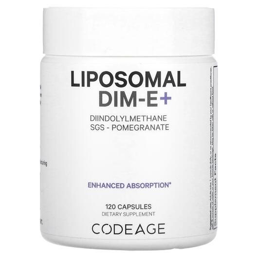 Основное фото товара CodeAge, Дииндолилметан, Liposmal DIM-E+ Pomegranate, 120 капсул