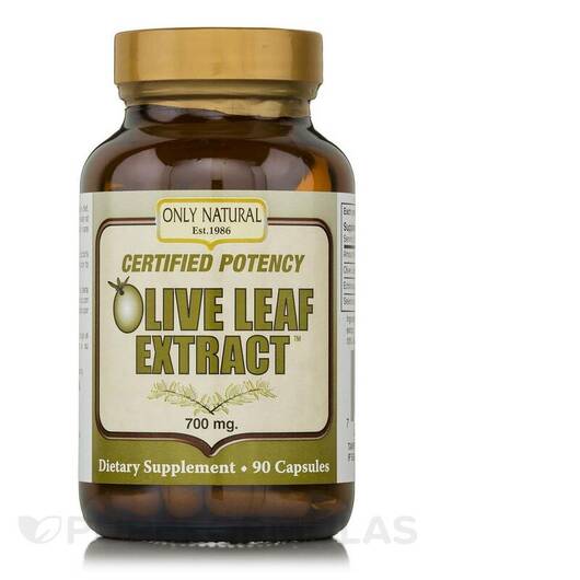 Основне фото товара Only Natural, Olive Leaf Extract, Листя оливи, 90 капсул