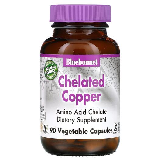 Основное фото товара Bluebonnet Nutrition, Медь, Chelated Copper, 90 капсул