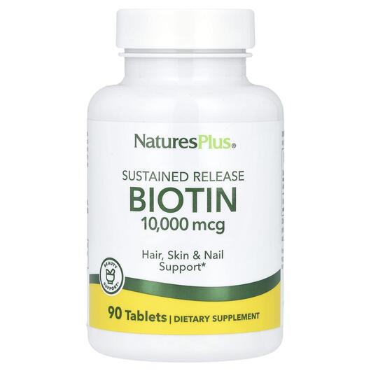 Основное фото товара Витамин B7 Биотин, Biotin Sustained Release 90, 90 таблеток