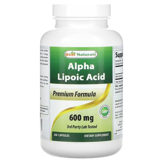 Основное фото товара Альфа-липоевая, Alpha Lipoic Acid 600 mg, 240 капсул