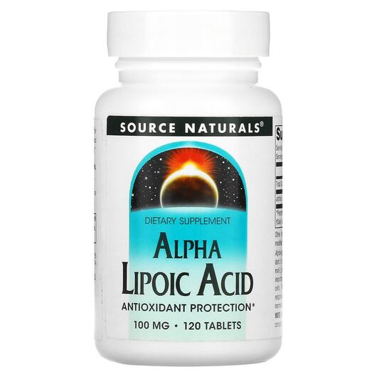 Основное фото товара Alpha Lipoic Acid 100, Альфа-липоевая кислота 100 мг, 120 таблето