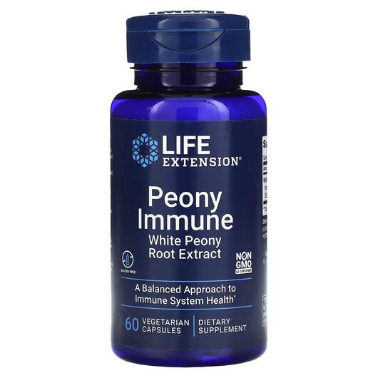 Основное фото товара Life Extension, Пион белый, Peony Immune, 60 капсул