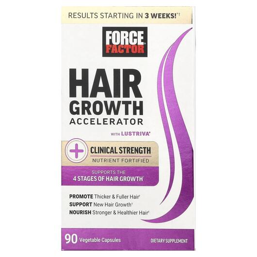 Основное фото товара Поддержка роста волос, Hair Growth Accelerator, 90 капсул
