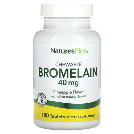 Основное фото товара Бромелайн, Chewable Bromelain Pineapple 40 mg, 180 таблеток