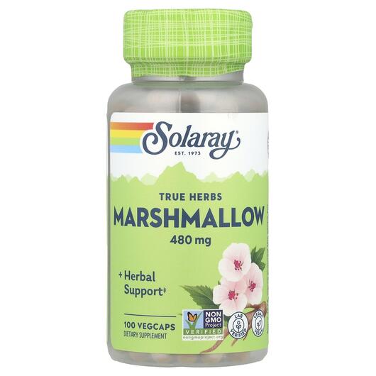 Основное фото товара Solaray, Алтея 480 мг, Marshmallow 480 mg, 100 капсул