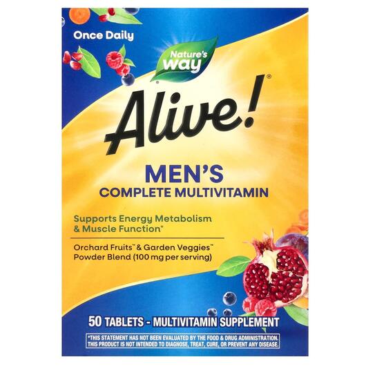 Основное фото товара Мультивитамины для мужчин, Alive! Men's Energy, 50 таблеток