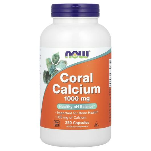 Основне фото товара NOW, Coral Calcium 1000 mg, Кораловий кальцій 1000 мг, 250 капсул