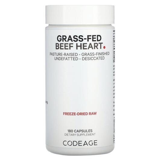 Основное фото товара Говяжий Желатин, Beef Heart Grass-Fed Pasture Raised, 180 капсул