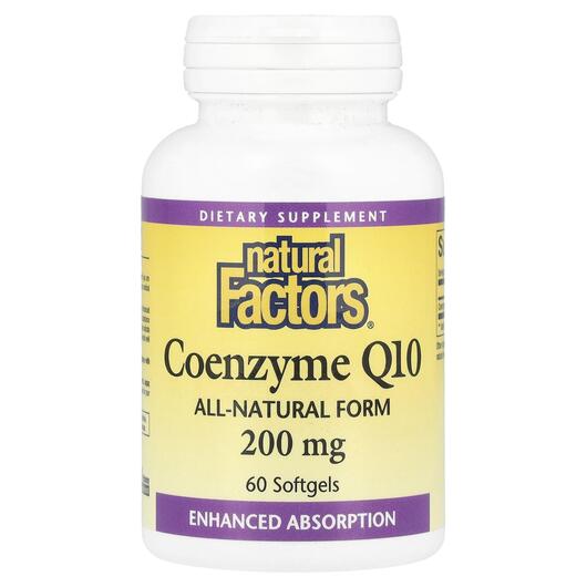 Основное фото товара Коэнзим Q10 200 мг, Coenzyme Q10 200 mg 60, 60 капсул