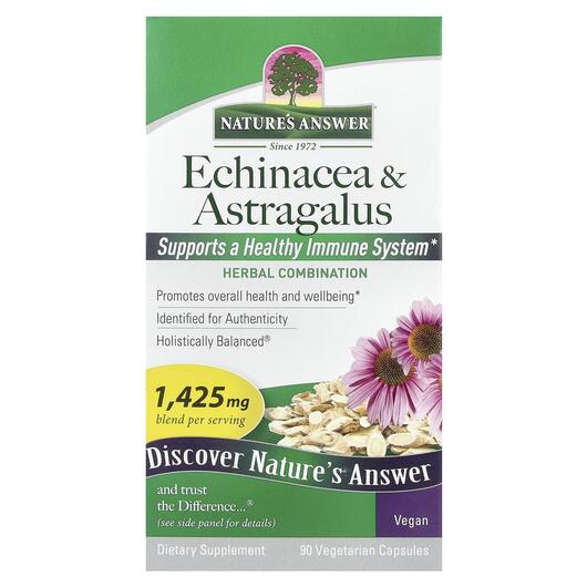 Основное фото товара Астрагал, Echinacea & Astragalus 1425 mg, 90 капсул
