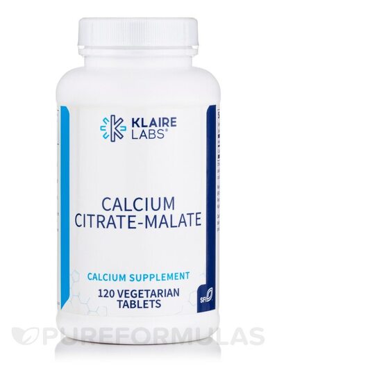 Основное фото товара Klaire Labs, Кальция Цитрат, Calcium Citrate-Malate, 120 таблеток