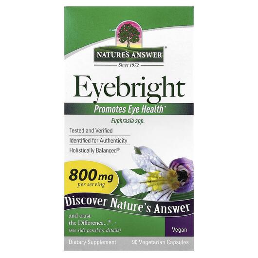 Основное фото товара Nature's Answer, Очанка 800 мг, Eyebright, 90 капсул