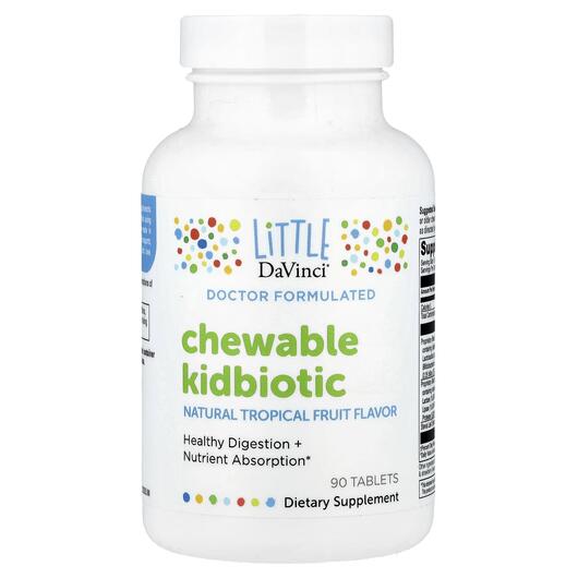 Основное фото товара Пробиотики, Chewable Kidbiotic Natural Tropical Fruit, 90 капсул