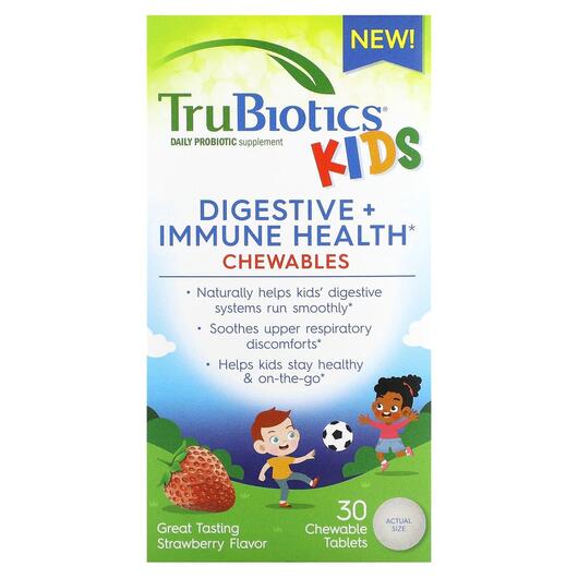 Основное фото товара Kids Digestive + Immune Health Chewables, Пробиотики для детей, 3